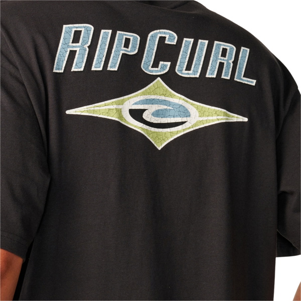 2026 Rip Curl Mens Heritage Icon T-Shirt 12FMTE - Washed Black